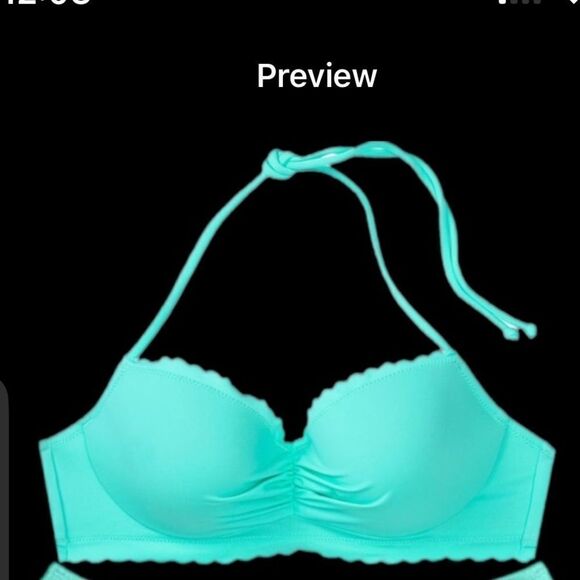 Victorias Secret Swim Zuma Sweetheart Demi Bikini top and Bottoms Set Mint frost - Picture 2 of 7